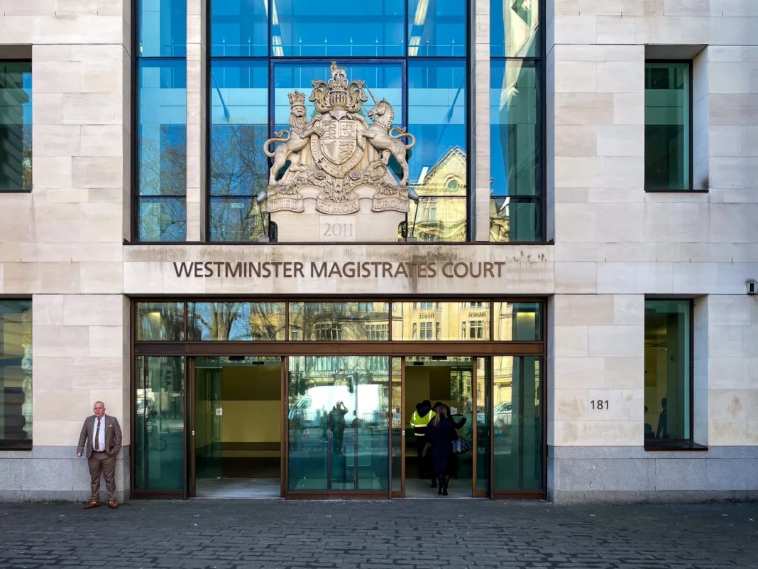 Westminster Magistrates’ Court, Marylebone Road Exterior of Westminster Magistrates’ Court on Marylebone Road in London, where extradition cases are heard